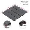 GlasFlength Carpet Tiles 22 Pack 11.8" WPC Interlocking Deck Tiles, Wood-Look Flooring for Patio Poolside Balcony Backyard, Ash, 11.8"*11.8"*0.8" - 3 of 4