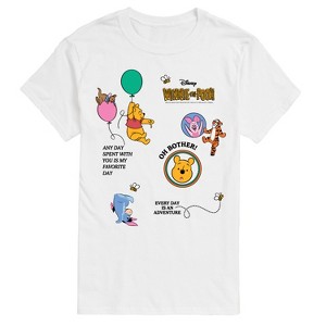 Men's - Winnie The Pooh - Balloon Collage Short Sleeve Graphic T-Shirt - 1 of 3