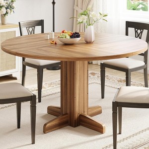 Round Dining Table for 4,Farmhouse Circle Kitchen Table for Dining Room(Table Only) - 1 of 4