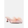 Asma Organza Bow Embellished Satin Mules - 2 of 4