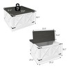 HDZNVF Square Wood Center Table with Large Hidden Storage Compartment for Living Room, White - 4 of 4
