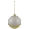 Northlight 3.5" Brushed White and Gold Glass Ball Christmas Ornament - 3 of 4