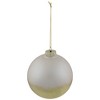 Northlight 3.5" Brushed White and Gold Glass Ball Christmas Ornament - image 3 of 4