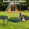 Large Oval Galvanized Raised Garden Bed Kit with Cover Zippered Screen Doors,Open Base Design,Thick Steel,Planter Box for Vegetables,Flowers - 4 of 4