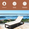 Tangkula 2PCS Patio Adjustable Rattan Recliner Chaise Lounge Chair w/ Cushion Wheels - 3 of 4