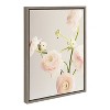 Kate and Laurel Sylvie Ranunculus Framed Canvas by Caroline Mint, 18x24, Gray - 2 of 4