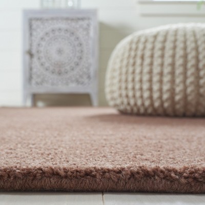 Handmade Tufted Black Shag Wool Round Rug - Easy Care 72"