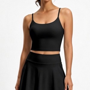 Women's Cross Back Sports Bra, Built‑in Padded High Support