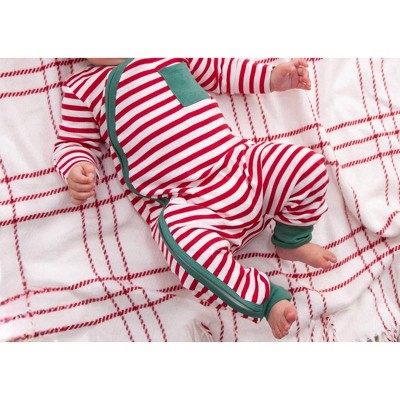 Girl Baby Unisex Holiday Stripes Romper - Tesa Babe