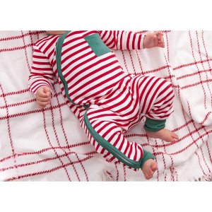 Girl Baby Unisex Holiday Stripes Romper - Tesa Babe - 1 of 2