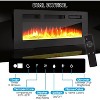 Acekool 70" White Fireplace TV Stand with 36" Electric Heater, Adjustable LED Flames, 2-Tier Storage Cabinets, Modern Entertainment Center - 4 of 4