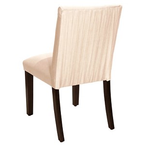 Luisa Pleated Dining Chair Cream Faux Silk - Cloth & Co., Ivory Faux Silk