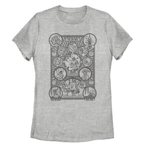 Women's Peter Pan Character Map T-Shirt - 1 of 3