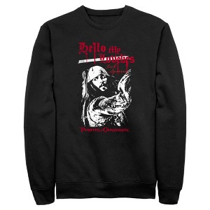 Men's Pirates of the Caribbean: Curse of the Black Pearl Jack Sparrow Hello My Lovelies Sweatshirt - 1 of 4