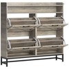 Okak Farmhouse Freestanding Shoe Cabinet Console with Storage Bench/Shelves,Space Saving Shoe Rack for Corridors, Entrances - 3 of 4