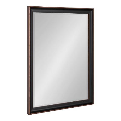 Kate and Laurel Havana Plastic Rectangle Mirror, 21x27, Black