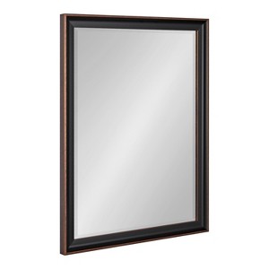 Kate and Laurel Havana Plastic Rectangle Mirror, 21x27, Black - 1 of 4