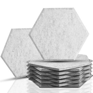 Sonic Acoustics 12pk 14"x12"x04" Hexagon Acoustic Panels - 1 of 3