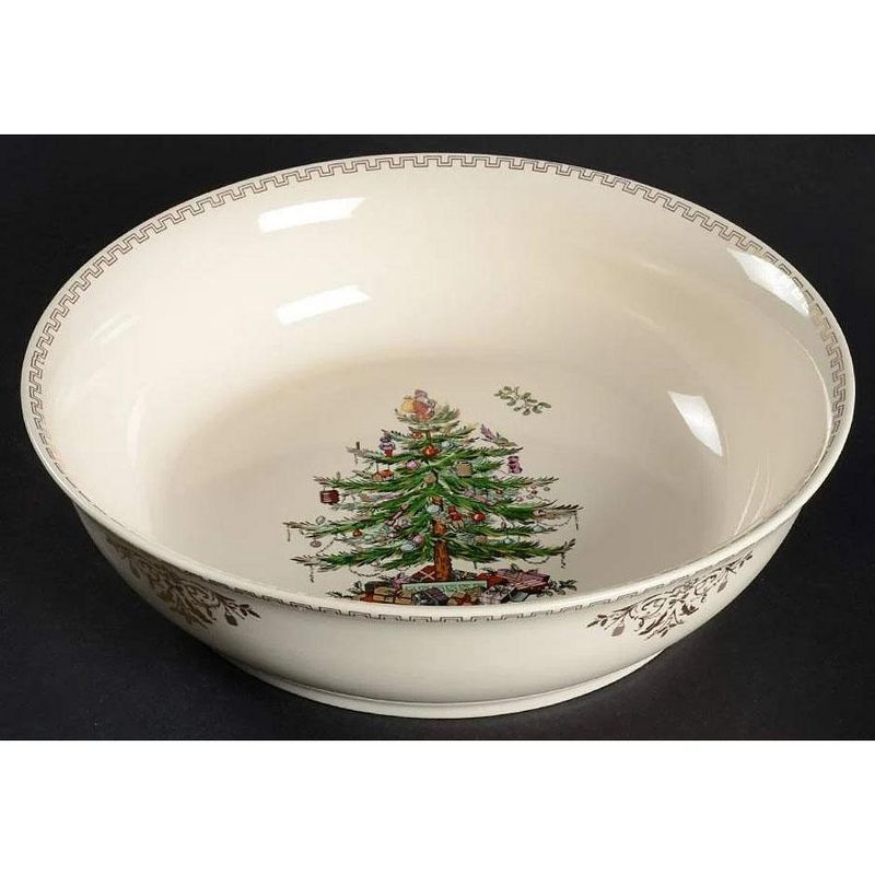 Spode Christmas Tree Gold 10 Inch Salad Bowl - 10 Inch, 4 of 5