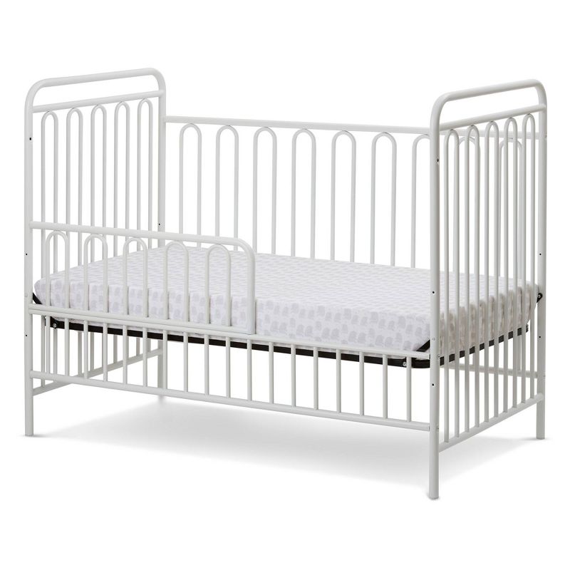L.A. Baby Trinity 3-in-1 Convertible Full Sized Metal Crib - Alabaster White, 4 of 6