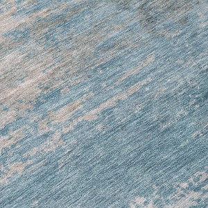 HomeRoots 8' X 10' Sky Blue And Gray Abstract Washable Indoor Outdoor Area Rug - 1 of 3