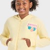 Girls' Disney Stitch "Waves For Days" Graphic Terry Hooded Sweatshirt - Yellow - 3 of 4