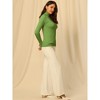 Hobemty Women's Pullover Sweater Top Long Sleeve Turtleneck Knit Tops - 3 of 4