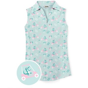 Tipsy Elves Quick Dry Women's Golf Shirt Sleeveless 1/4 Zip Tennis Shirts for Women Tank Top Polo Pickleball Outfits - 1 of 4