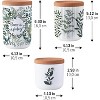 Plant-Based Sustainable Green Leaves Storage Jars, Airtight Decorative Canisters for Kitchen Counter, Cork Lid - 33.1 oz. - 3 of 4
