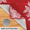 GustoWave Christmas Snowflake Washable Area Rug, for Living Room Bedroom Office Holiday Decor, Red - 4 of 4