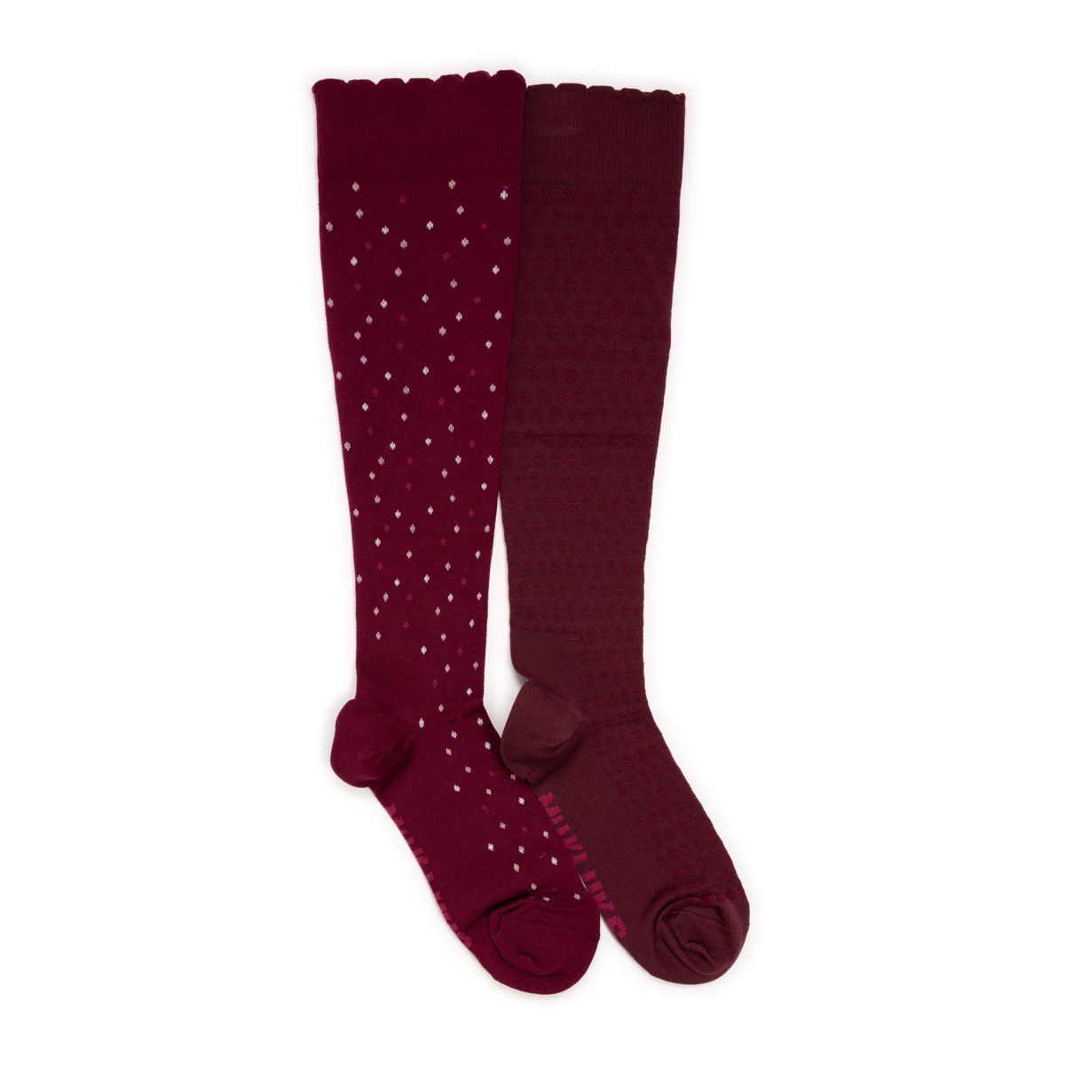 Muk Luks Women's 2 Pack Nylon Compression Socks
