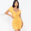 Slickblue Lace-Up Mini Dress with Front Ruched Detail – Versatile Day-to-Night Style in Multiple Colors, S-L - 3 of 4