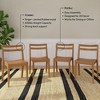 Now Furniture Dining Room Chairs Set of 4, Solid Wood Modern Kitchen Chair - 3 of 4