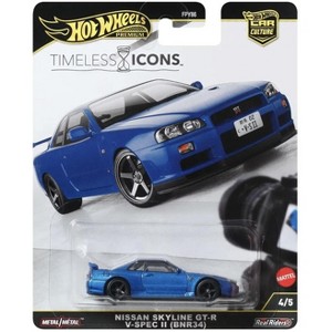Hot Wheels Nissan Skyline GT-R V Spec II (BNR34) Timeless Icons Car Culture Premium - 1 of 3
