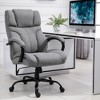 TinyHomie 500lbs Office Chair with Wide Seat, Ergonomic Executive  Chair with Adjustable Height, Swivel Wheels and Linen Finish, Light Grey - 2 of 4