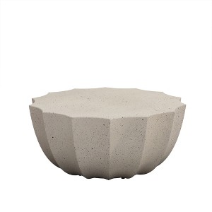 Gulches Modern Indoor & Outdoor Waterproof Coffee Table - Durable Design for Terraces, Gardens, Backyards & Living Rooms - 1 of 4