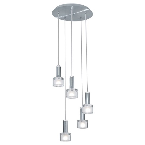 Fabiana Multi Light Pendant Ceiling Light 13 74 Diameter Chrome Eglo