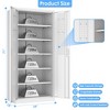SUXXAN Metal Storage Cabinets with 2 Doors and 5 Adjustable Shelves for Office, Home - 3 of 4