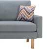 Bahamas 70" Gray Polyester Sofa with 2 Throw Pillows - 4 of 4