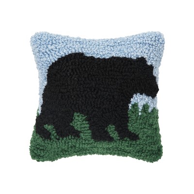 C&F Home 8" x 8" Bear Mountain Hooked Petite Throw Pillow