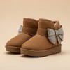 bebe Toddler Girls' Winter Boots - Snow Boots with Microsuede Upper, Rhinestone Bow, Cozy Shoes for Little Kid - 3 of 4