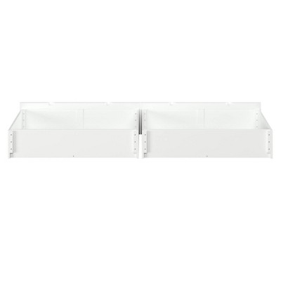 White Queen Size Underbed Storage Drawers with Rollers