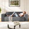 Mjkone Velvet Fabric Loveseat Sofa with Legless Design&Widened Armrest,Upholstered 2-Seater Couch for Living Room - 2 of 4
