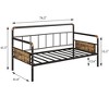 Daybed with Trundle, Twin Daybed with Pop Up Trundle Set, Metal Twin Bed Frame with Steel Slat Support, Sofa BedFrame for Kids/Teens/Adults - 2 of 4