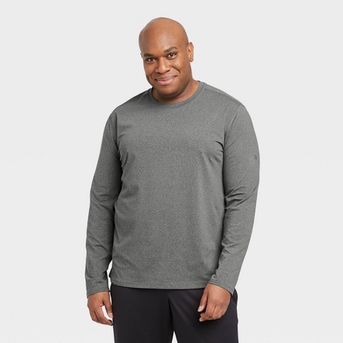 Men's Long Sleeve Performance T-shirt - All In Motion™ Dark Gray M : Target