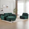 SeaCamel Memory Foam 2-Seater Sectional Sofa Pet-Friendly Corduroy Deep Loveseat No Assembly - 3 of 4