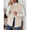 Coolmee Womens Fleece Cardigan Vest Casual Open Front Outerwear Sleeveless Soft Jacket With Pockets - 4 of 4