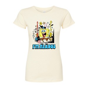 Women's - SpongeBob SquarePants - I'm Ready Fitted Graphic T-Shirt - 1 of 4