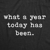 Womens What A Year Today Has Been T Shirt Funny Sarcastic Birthday Joke Graphic Tee - Crazy Dog Women's T Shirt - 2 of 4