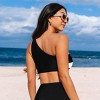 Women's Colorblocked Design One Shoulder Bikini Top - Cupshe - 3 of 4